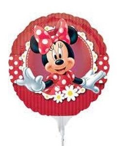 GLOBO MINNIE MOUSE 9"  ROJO