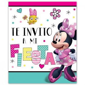 INVITACIONES MINNI MOUSE ROSA
