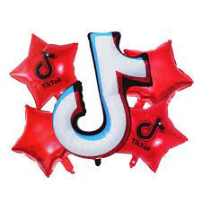 GLOBOS SET TIK TOK ESTRELLAS ROJAS