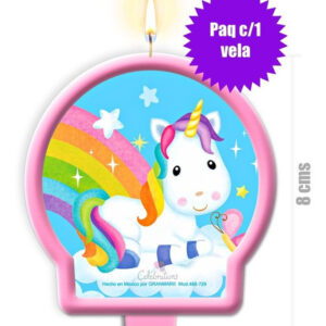 VELA MEDALLON UNICORNIO BEBE