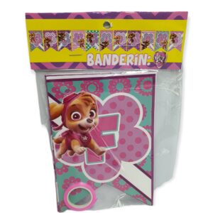 BANDERIN PAW PATROL ROSA