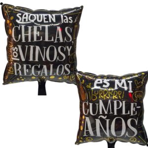 ES MU CUMPLEAÑOS SAQUEN LAS CHELAS GLOBO 18"