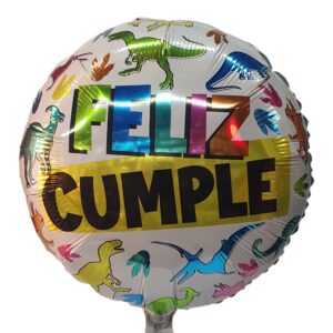 DINOSAURIO FELIZ CUMPLE GLOBO 18"